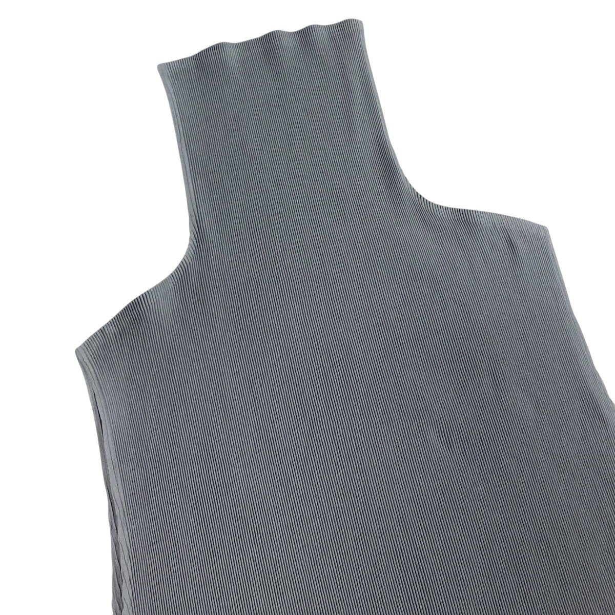Ah28 PLEATS PLEASE プリーツプリーズ ノースリーブ プリーツカットソー サイズ3 グレー系 ポリエステル レディースo07t