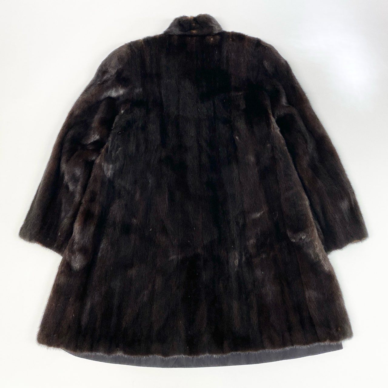 9k2《美品》 マホガニーミンク リアルファー ロングコート ダークブラウン 最高級本毛皮 MINK FUR COAT 毛並み◎ 毛質◎ 艶◎t18r