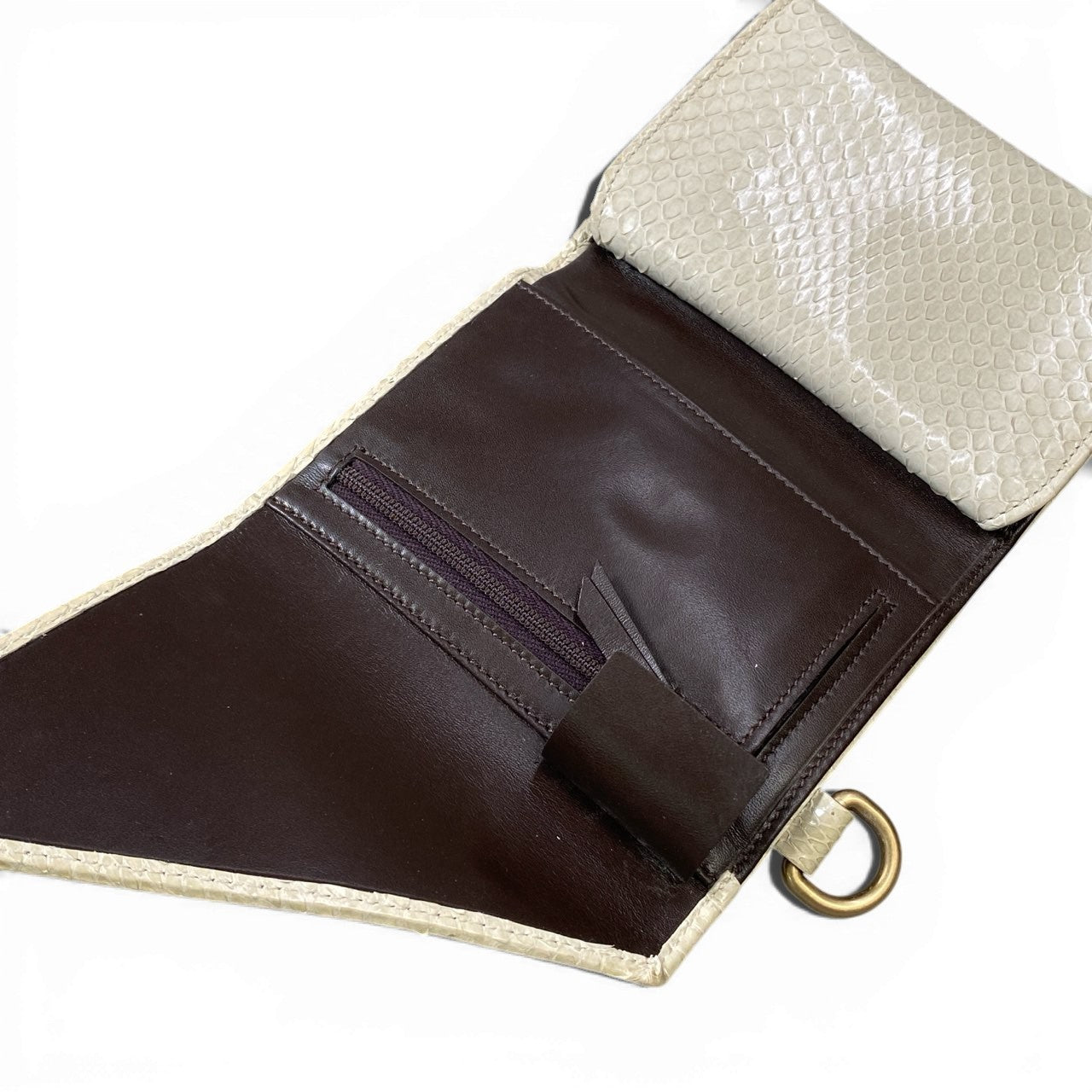 a5 DOLCE&GABBANA ドルチェアンドガッパーナ 三つ折り財布 ウォレット DGロゴ チェーン付き ベージュ ゴールド レザー レディースk02i