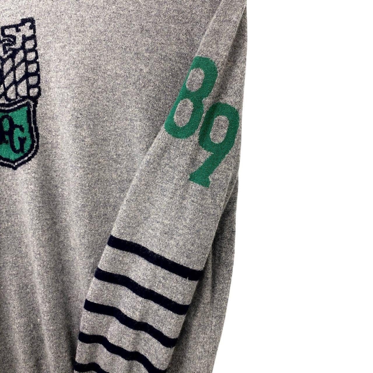 66c2 PEARLY GATES パーリーゲイツ カシミヤ ニットセーター ゴルフウェア golf メンズ 紳士服 053-7270001 サイズ4 グレー カシミア100％u02t