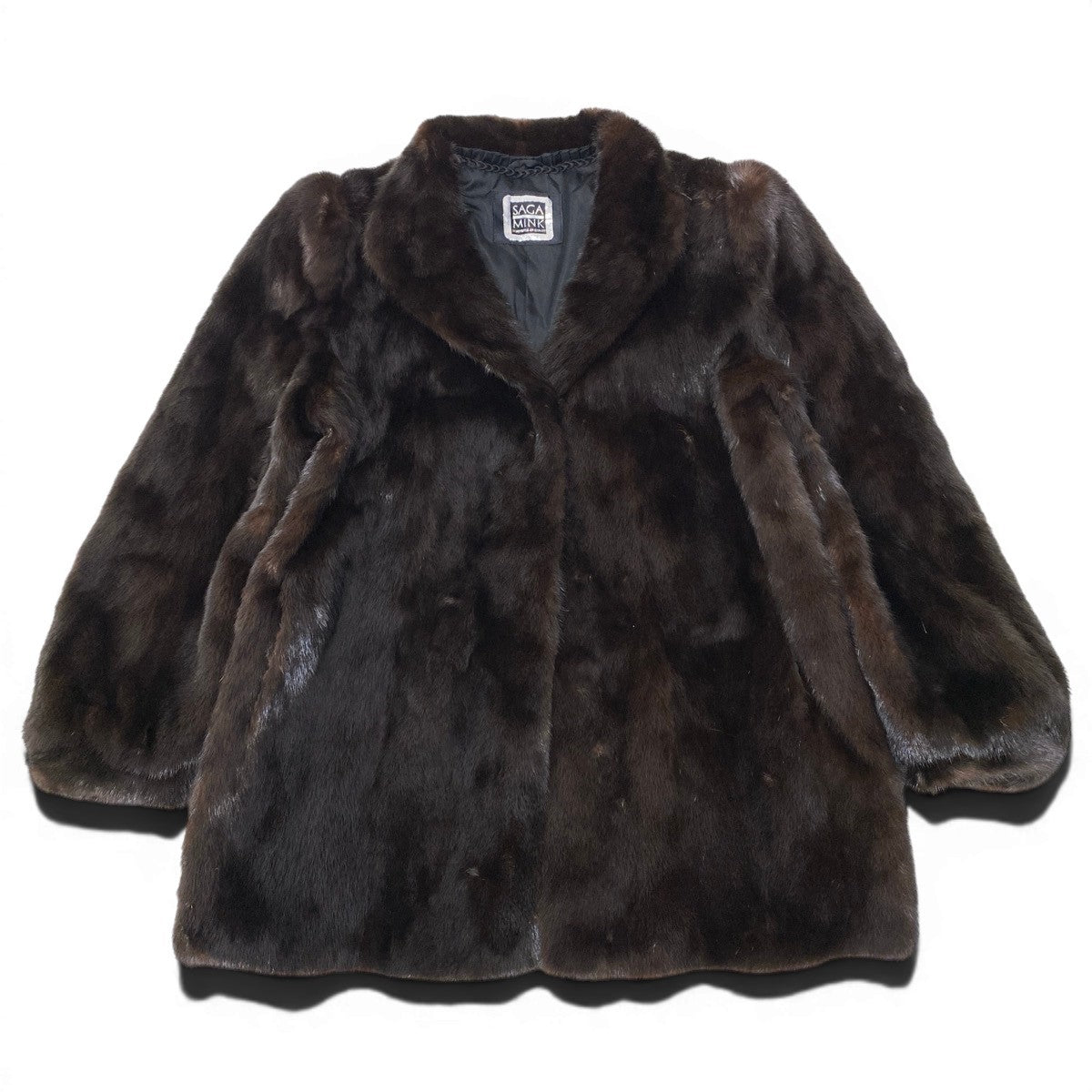 93h9 SAGA MINK サガミンク マホガニーミンク ファーコート サイズ11 ブラウン 最高級本毛皮 Mink Fur Coat Brownt18r