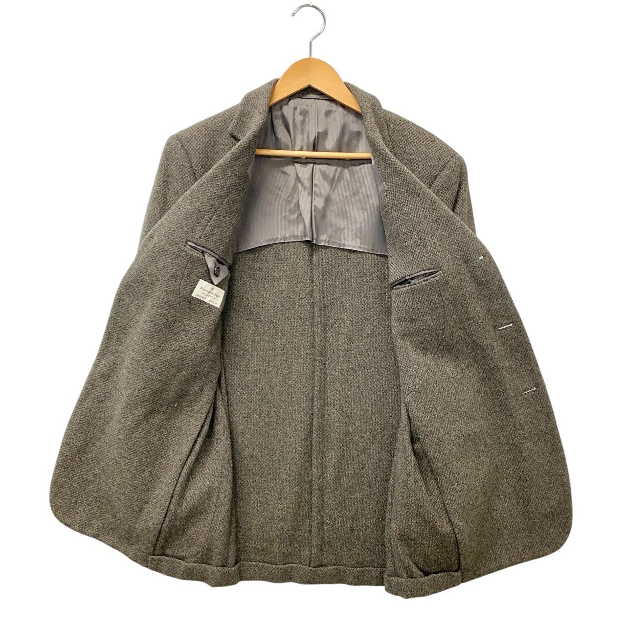 12b19 Ermenegildo Zegna エルメネジルドゼニア CASHMERE COMFORT テーラードジャケット 46 グレー系 カシミヤ100％ メンズu02t