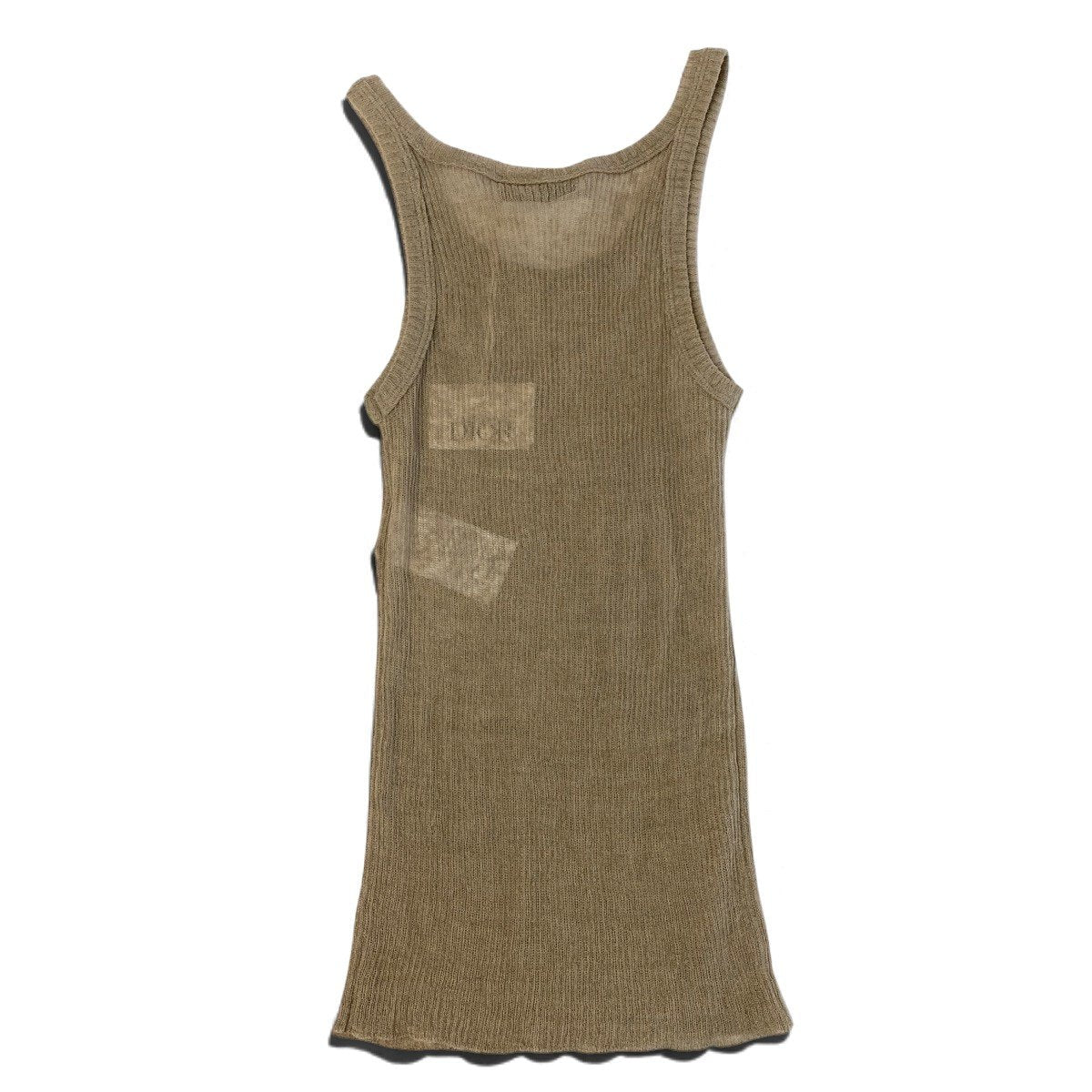 j16 Christian Dior クリスチャンディオール CD Bee刺繍 リネンメイン ニットタンクトップ CD Bee Embroidered Linen-Blend Knit Tank Top Size 40 ベージュt18r