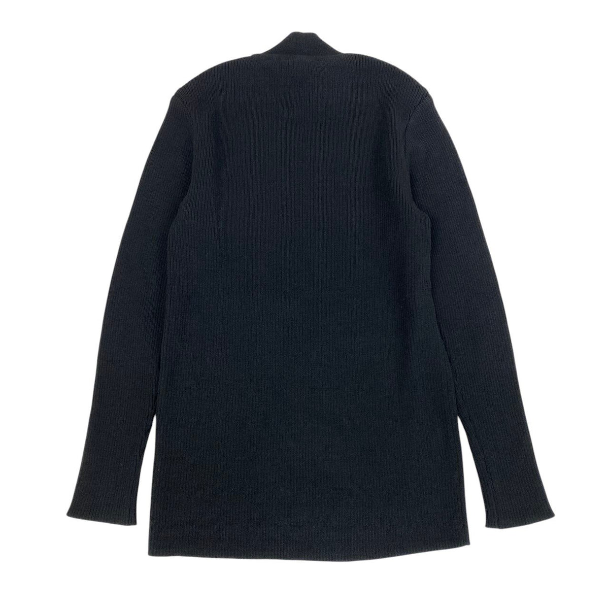 i18 YVESSAINT LAURENT ハイネックニットセーター カサンドラ リブニット Mサイズ ブラック ウール100％ レディース 女性用u02t