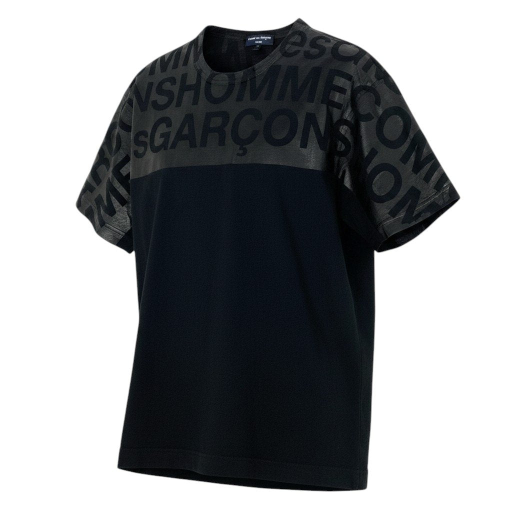 Af4 COMME des GARCONS HOMME コムデギャルソンオム ラバーコーディング ロゴTシャツ AD2004 サイズM ブラック メンズk02ik02i