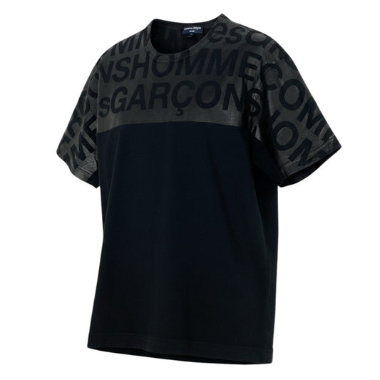 Af4 COMME des GARCONS HOMME コムデギャルソンオム ラバーコーディング ロゴTシャツ AD2004 サイズM ブラック メンズk02ik02i