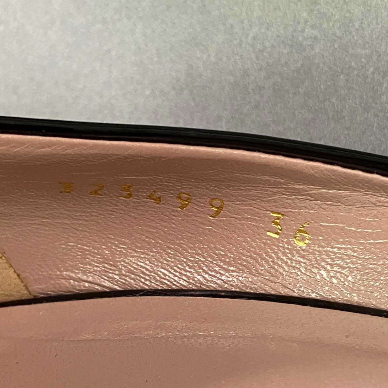 3k29 GUCCI グッチ スクエアトゥ ヒールパンプス イタリア製 ホースビット エナメル 323499 36 光沢ブラック レディース