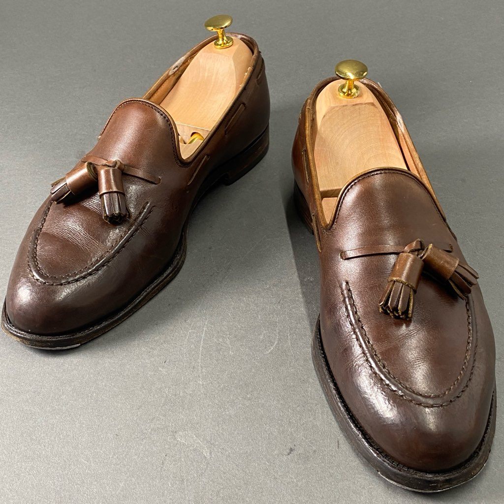 1f2 CROCKETT＆JONES クロケットアンドジョーンズ CAVENDISH2 キャベンディッシュ タッセルローファー 8E ブラウン レザー シューズ イングランド製