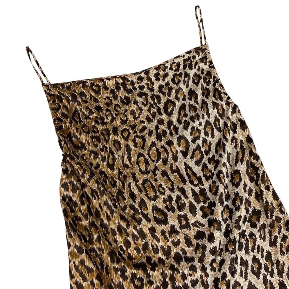 i18 D&G DOLCE＆GABBANA キャミソール ドレスワンピース レオパード ブラウン系 レディース 女性用u02t