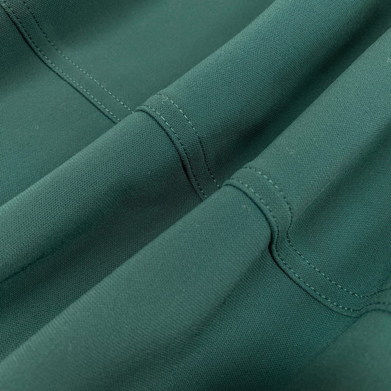 64a23 TOKUKO 1er VOL トクコプルミエヴォル 両面プリント 長袖ワンピース ロングワンピース ストレッチ素材 9 グリーン レディースu02t