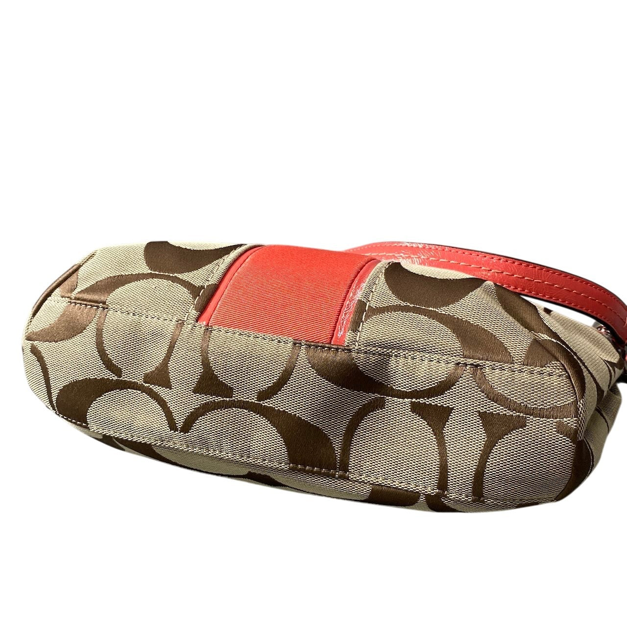 f12《美品》 COACH コーチ 2Way シグネチャー ワンハンドル バッグ Signature Top handle Bag F1321 / F23544 ピンク ベージュt18r