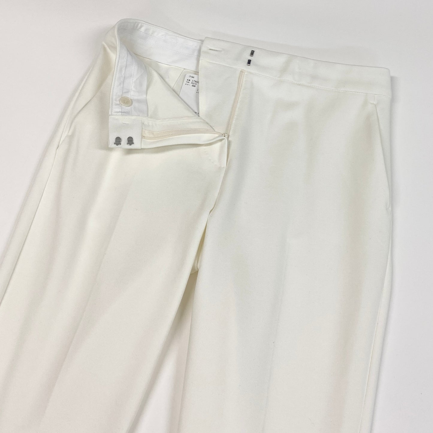 29d16 【未使用タグ付】 2025年 Max Mara マックスマーラ ペーニョ ビスコース ジャージー クロップドパンツ ストレッチパンツ ボトムス 1786025106 サイズ42 006 ホワイト レディース 女性用u02t