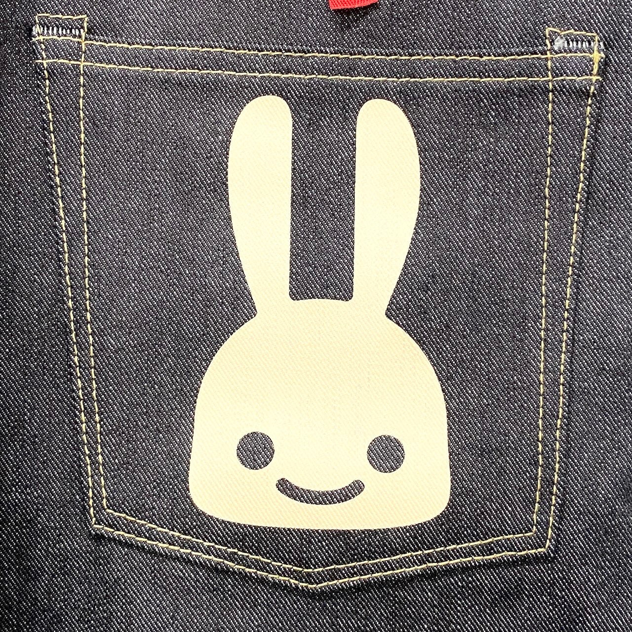 83e15《未使用品》 CUNE. キューン US国旗 アイコンうさぎ ブラックデニムパンツ サイズ34 祇園スタイル タグ付 DENIM PANTSt18r