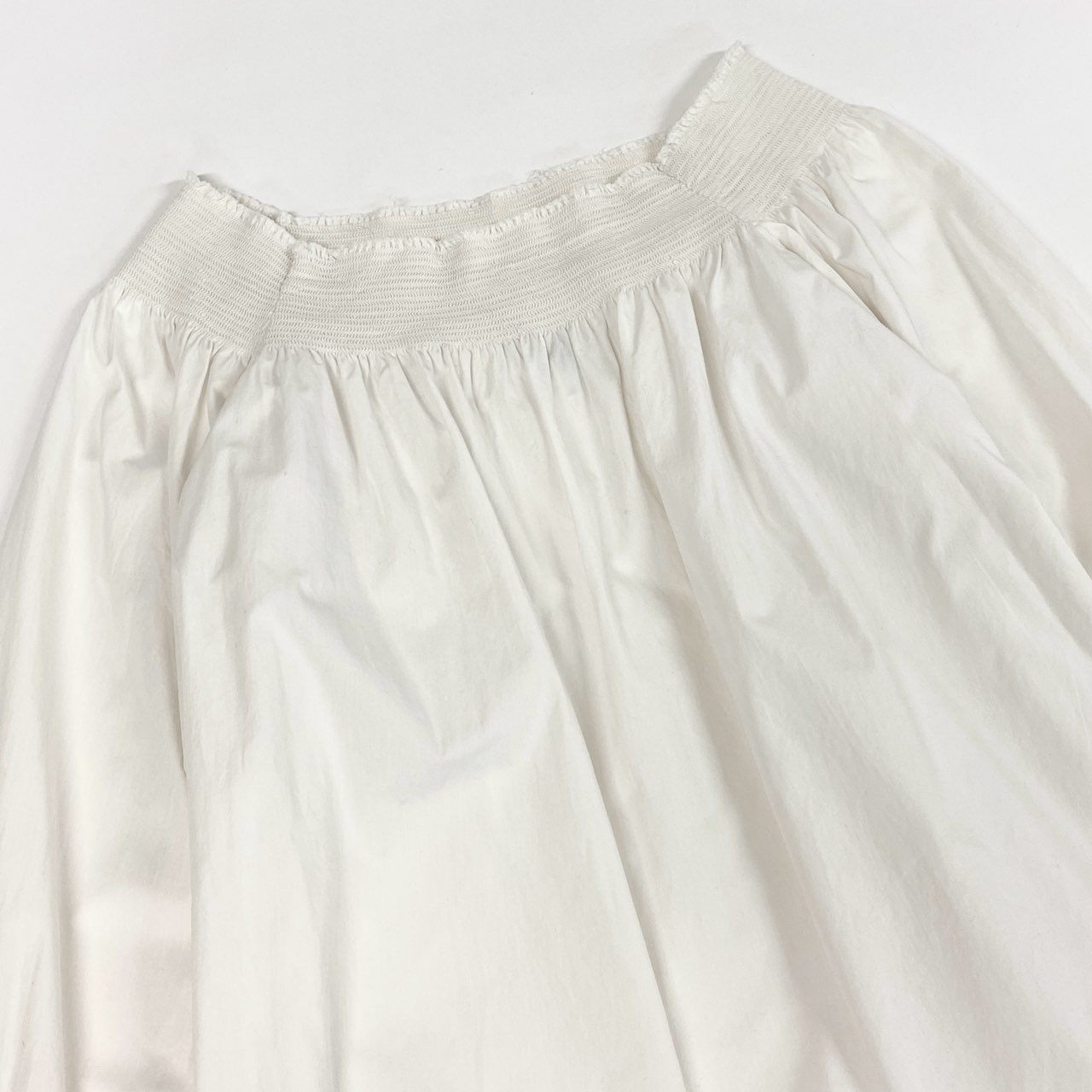 36a7 MM6 Maison Margiela エムエムシックス メゾンマルジェラ イタリア製 オフショルダー プルオーバー ブラウス トップス S32NC0424 Lサイズ ホワイト コットン レディースo07t