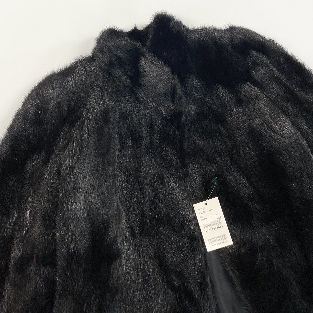 20a22【美品】 ダークミンク ロングコート ミンクコート 逆毛 レディース 女性用 サイズ15 ブラック系 ミンクファー 本毛皮u02t