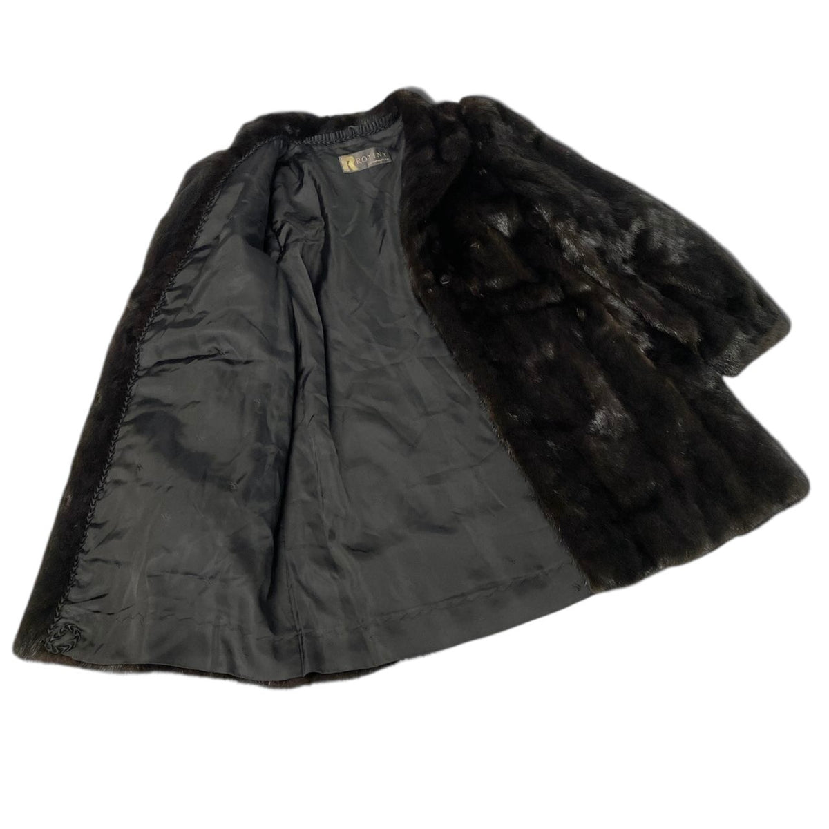 64j27 SAGA MINK 銀サガ 毛皮コート マホガニーミンク  サイズ13 ダークブラウン 本毛皮 MINK FUR レディースu02t