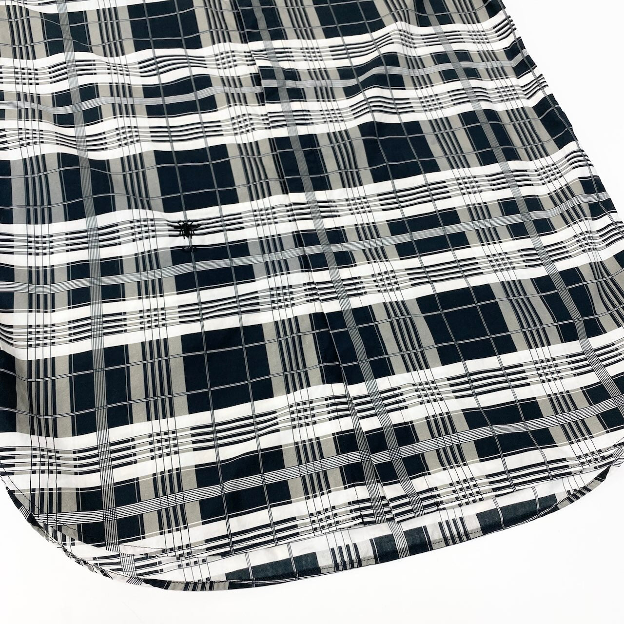 2c29 Christian Dior クリスチャンディオール ノースリーブシャツ シャツブラウス チェック柄 ブランドロゴ刺繍 8C21540L1378 40サイズ ブラック ホワイト コットン100％ レディース 女性用o07t