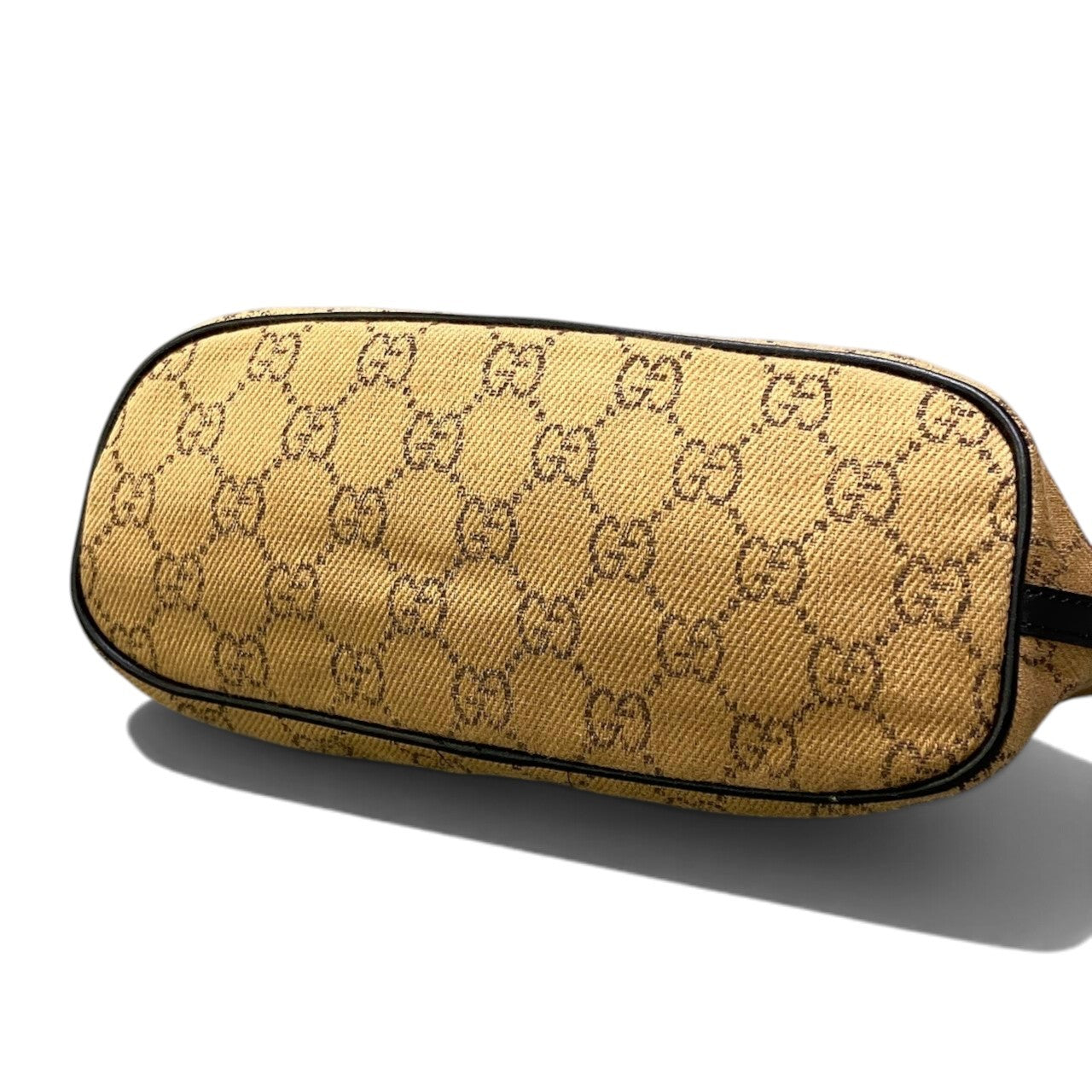 h29 GUCCI GGキャンバス アクセサリーポーチ ベージュ ダークブラウン レディース 女性用ta1