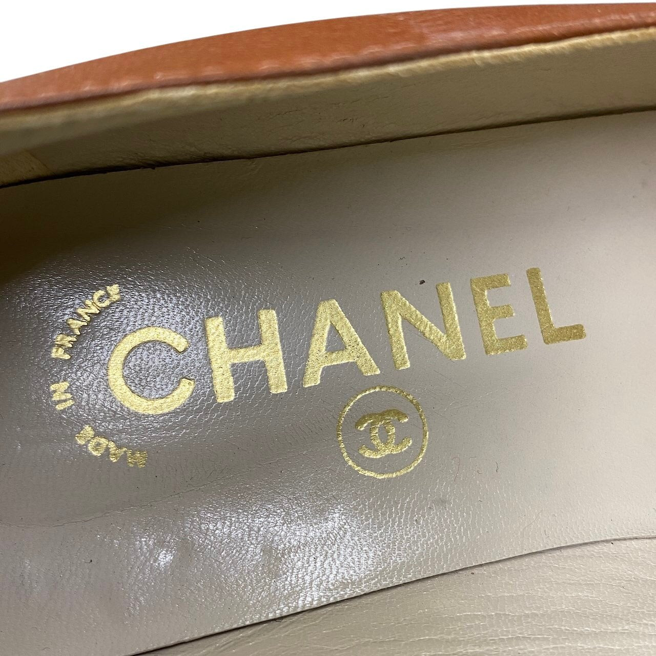 e19 CHANEL シャネル バイカラー ゴールドプレート レザーローファー サイズ37C レディース シューズk02i