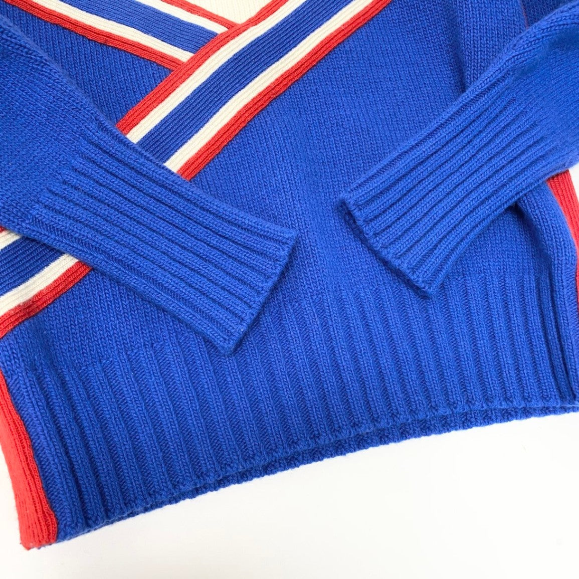 Id20 GUCCI グッチ 装飾ニットセーター パールビジュー刺繍 トップス イタリア製 Mサイズ マルチカラー ウール100％ レディース 女性用nu1
