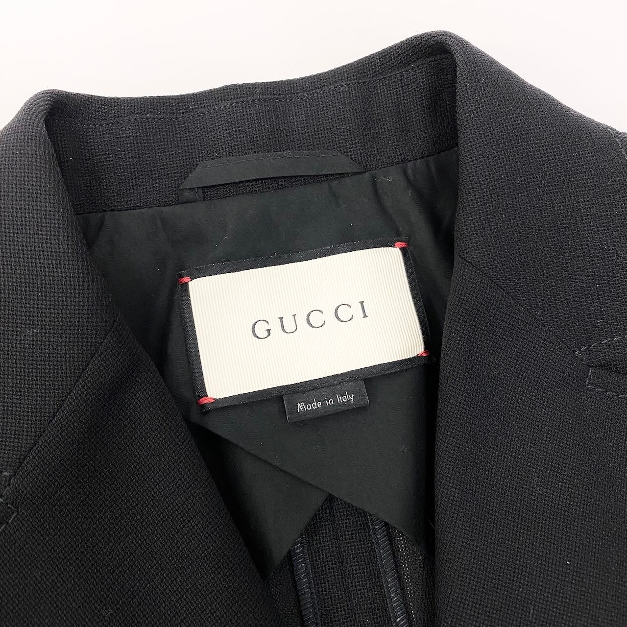 I GUCCI グッチ スカートセットアップ テーラードジャケット プリーツスカート  GGパールボタン イタリア製 40サイズ ブラック ウール100％ レディース 女性用nu1