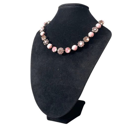 h11 18 《美品》 Mariana マリアナ 天然石 × クリスタル ビジュー ピンク アクセサリー ジュエリー アンティークt18r