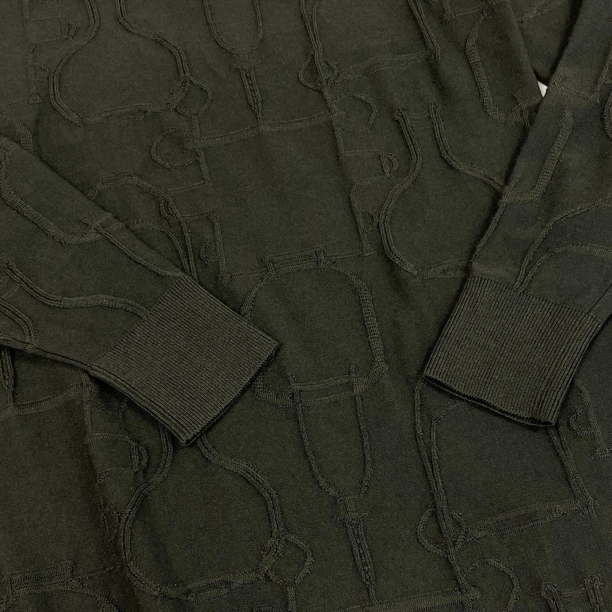 58i15 《極美品》 HERMES エルメス Torsades トルサード ニットワンピース トップス 36 ダークグリーン シルク カシミヤu02t