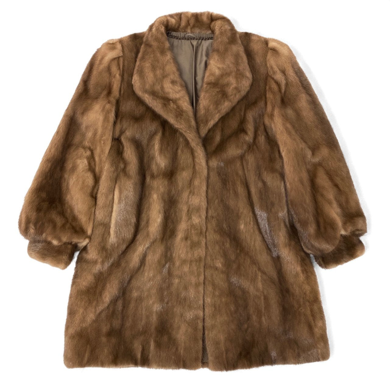 72L9 SAGA MINK サガミンク 銀サガ パステルミンク ロングコート サイズ13号 茶系 最高級本毛皮 MINK FUR 裏地刺繍t18r