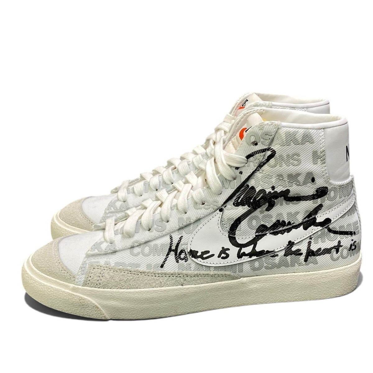 1i13 《美品》 NIKE ナイキ × COMME des GARCONS コムデギャルソン BLAZER MID スニーカー DA5383-100 26cm ホワイト シューズt18r