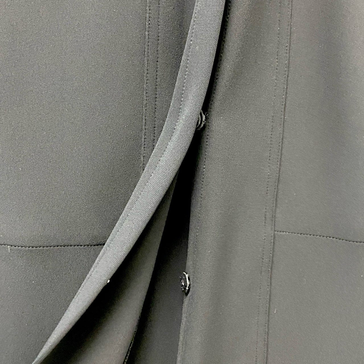 30b18 TOKUKO 1er VOL トクコプルミエヴォル ロングシャツワンピース ノーカラーシャツ ロングスリーブ 伸縮ストレッチ○ レディース 女性用 サイズ9 ブラックu02t