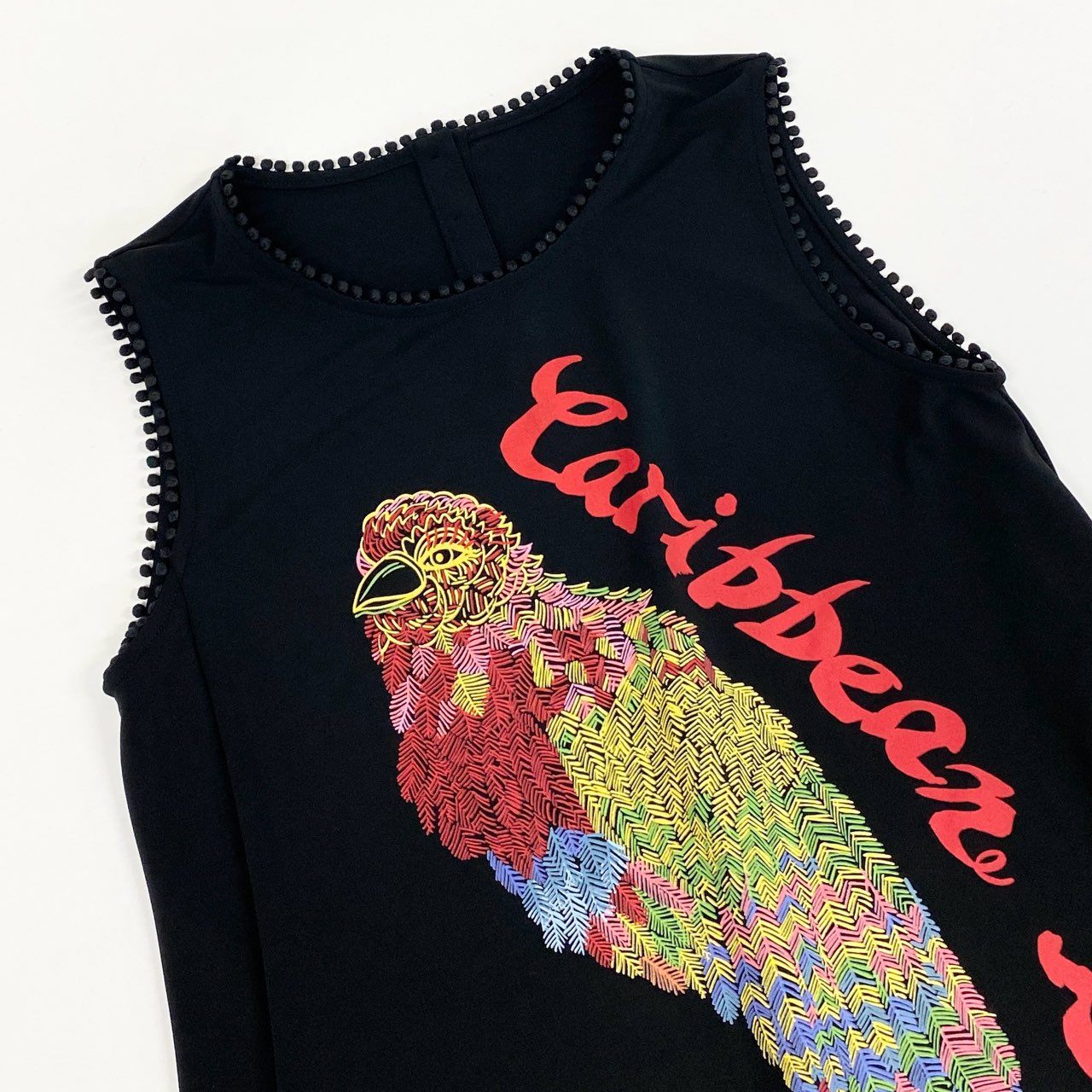 38k26 《美品》 TOKUKO 1er VOL トクコプルミエヴォル ノースリーブワンピース ロングワンピース レース切替 伸縮ストレッチ 9 ブラック レディースu02t