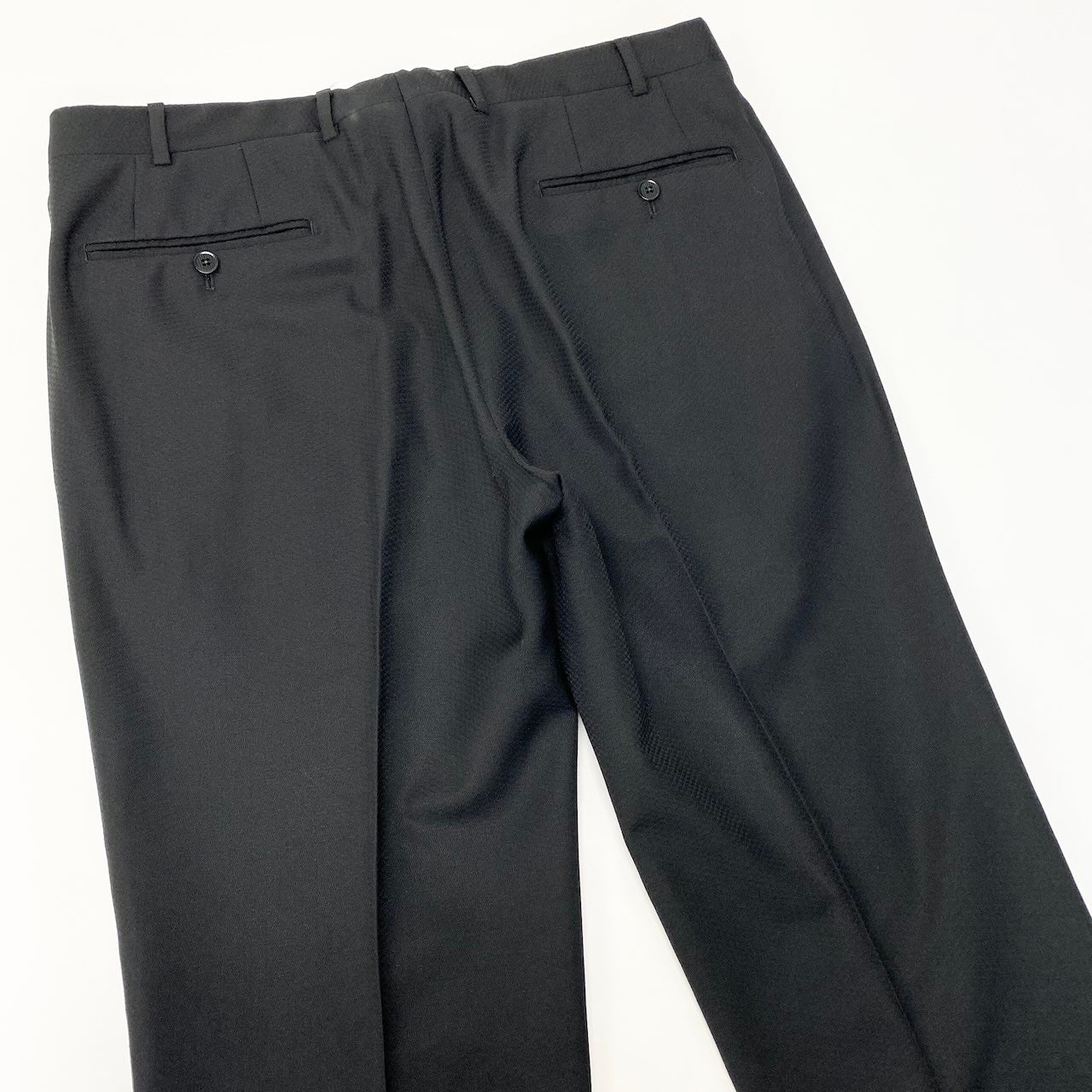 11c29 【美品】 ARMANI COLLEZIONI アルマーニコレツィオーネ M LINE セットアップスーツ シングルスーツ 2B メンズ 紳士服 フォーマル ビジネス イタリア製 50 ブラック ウール100％u02t