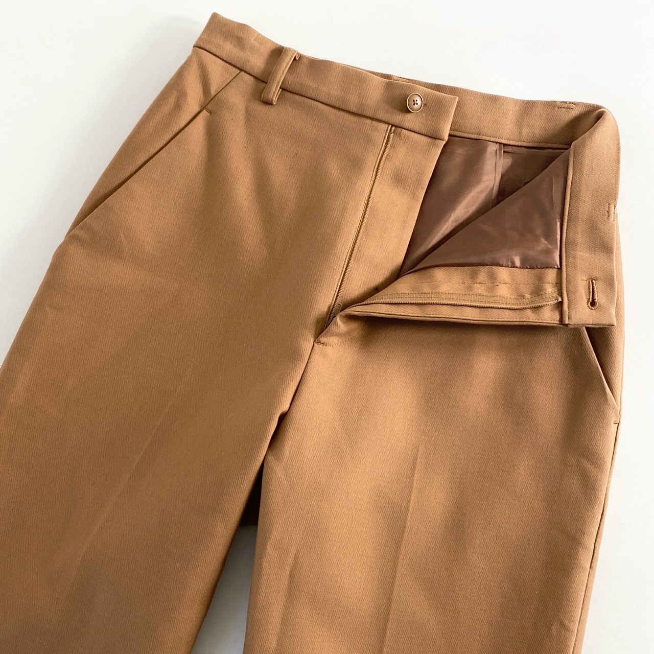 42d4 steven alam スティーブンアラン DOUBLE CLOTH TAPERED PANTS ダブルクロス テーパードパンツ S キャメル UNITED ARROWS