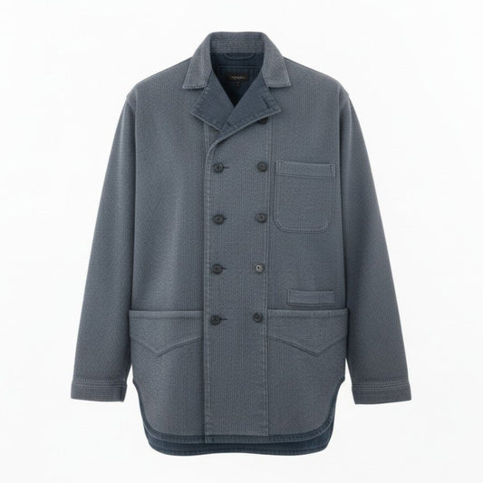 58c5 AUBERGE オーベルジュ KLLAR SABLE セサミ ダブルフレンチカバーオール ジャケット サイズ42 グレー系k02i