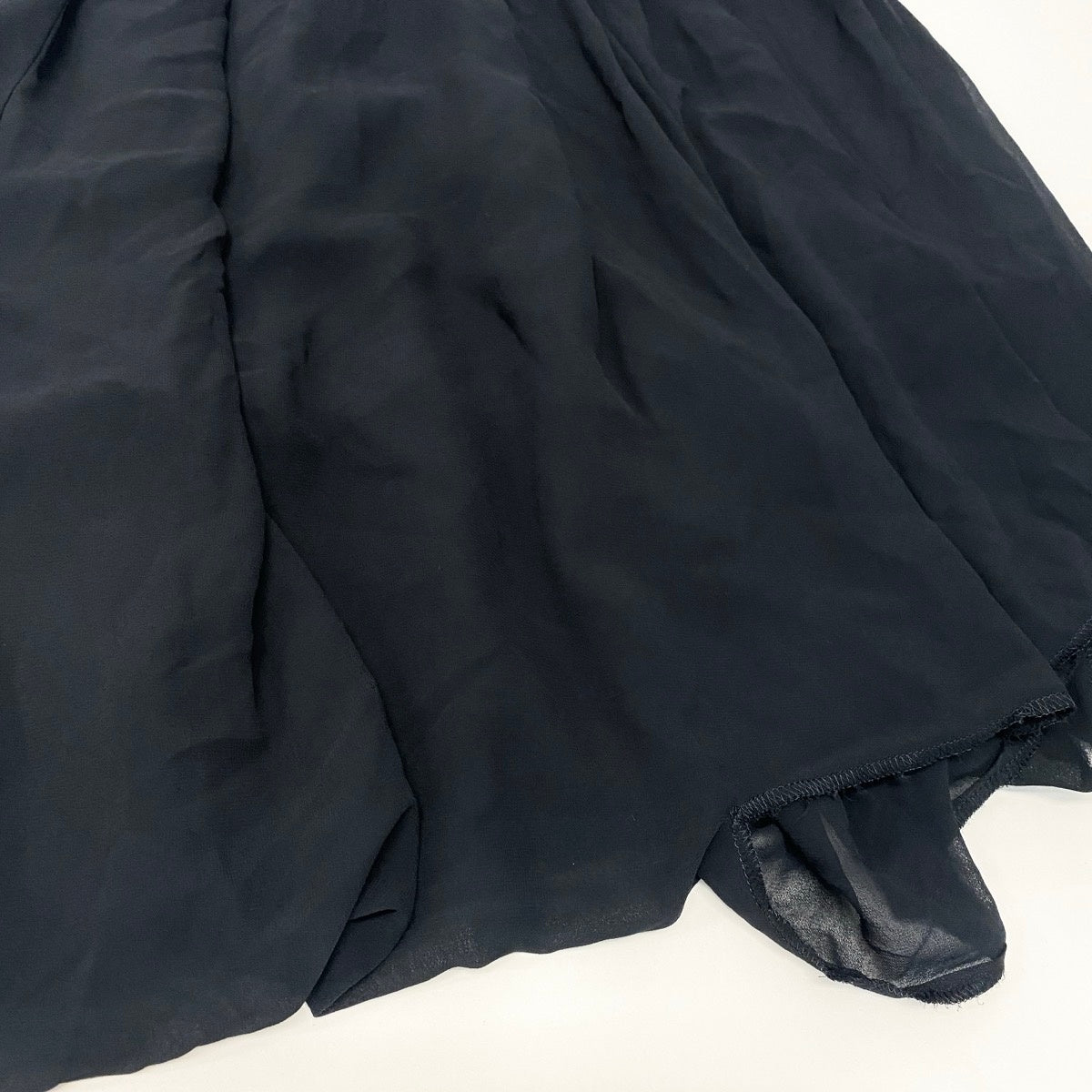 Ah1 COMME des GARCONS GIRL AD2014 シフォンスカート 変形スカート 日本製 XSサイズ ブラック ポリエステル100％ レディース 女性用ta2