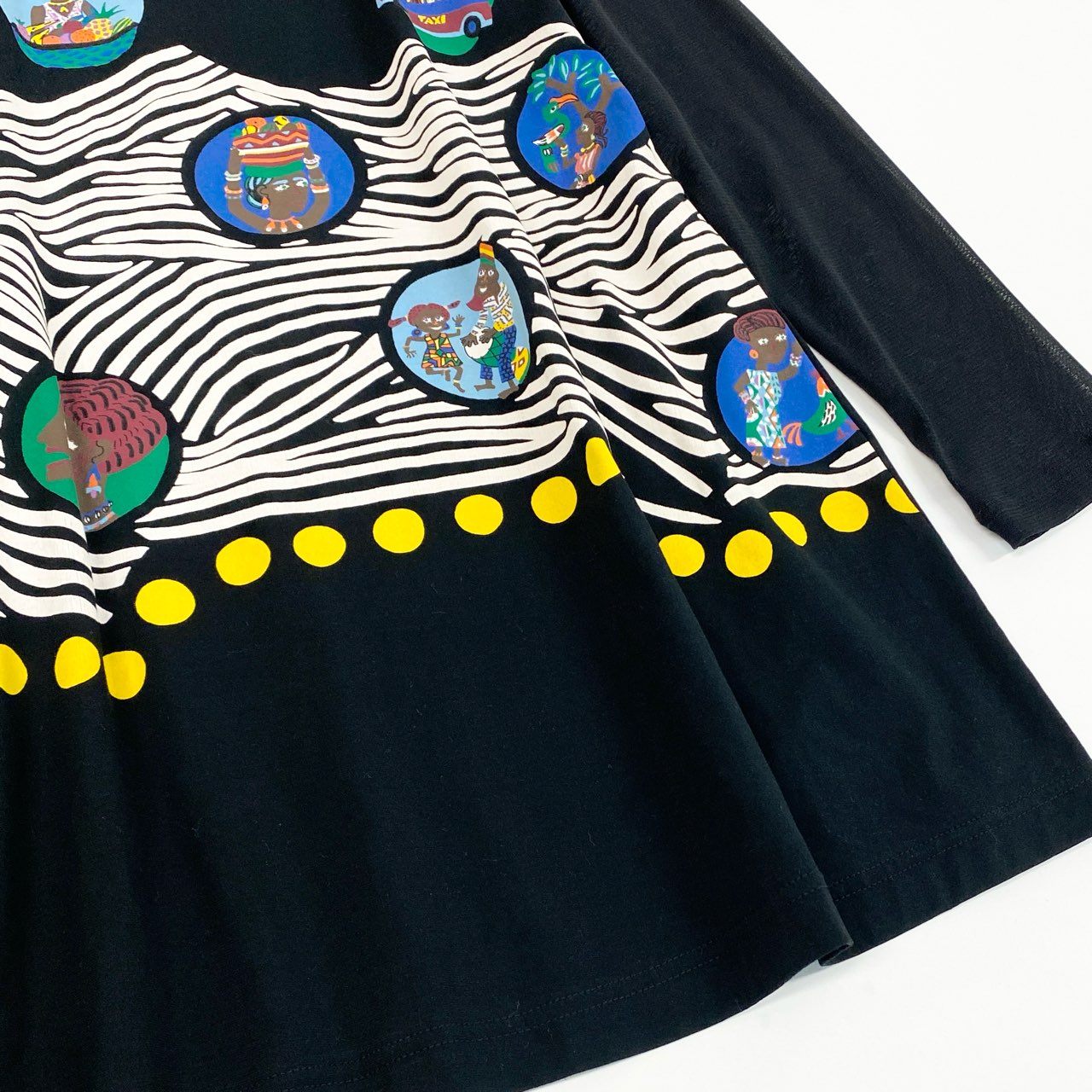 2k19 TOKUKO 1er VOL トクコプルミエヴォル チュニックワンピース トップス 袖シアー切替 ハイネック 9 ブラック レディースu02t