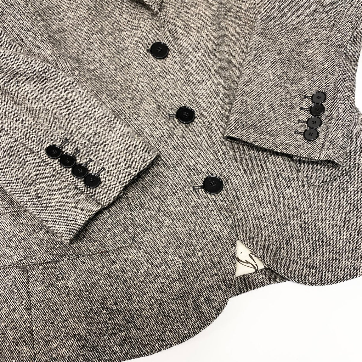 E HERMES エルメス パンツスーツセットアップ テーラードジャケット ボトムパンツ カシミヤ混 裏地シルク 38サイズ ブラウン系 レディース 女性用nu1