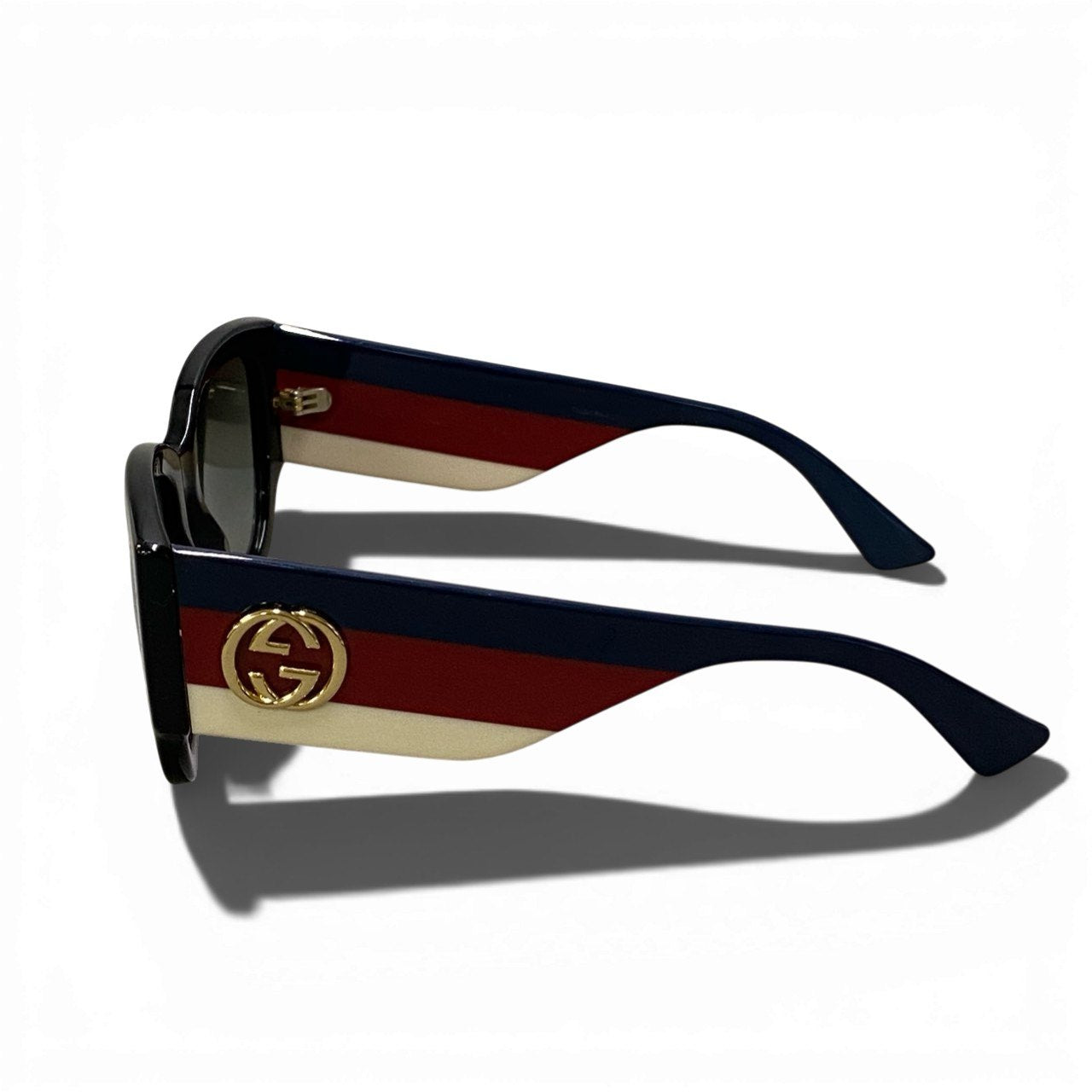 b15 GUCCI グッチ トリコロール GG サングラス アイウェア GG0276S 53□20-145 ブラック レディースta1