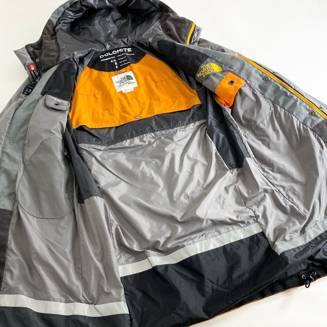 87i1 THE NORTH FACE JUNYA WATANABE MAN ザノースフェイス ジュンヤワタナベマン Sleeping Bag ダウンコート アウター WB-C101 XS グレー オレンジ 日本製