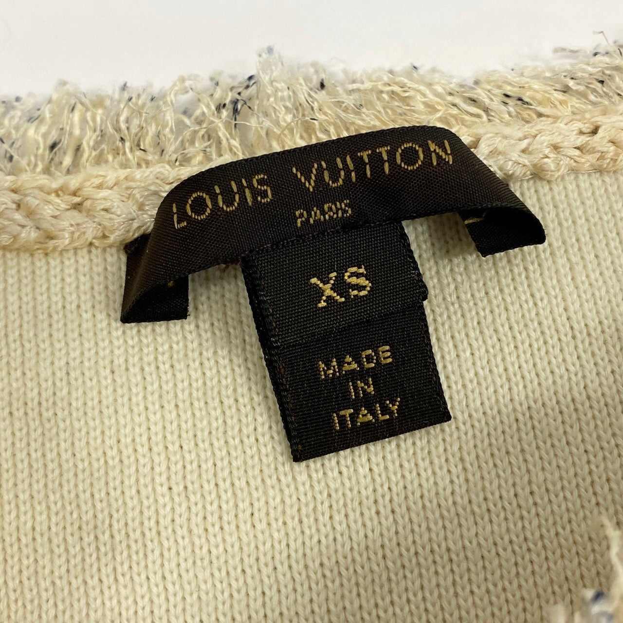 Ec31 《美品》 LOUIS VUITTON ルイヴィトン シルクブレンド フレイドワンピース Silk Blend Frayed Mini Dress サイズXS グレー イタリア製t18r