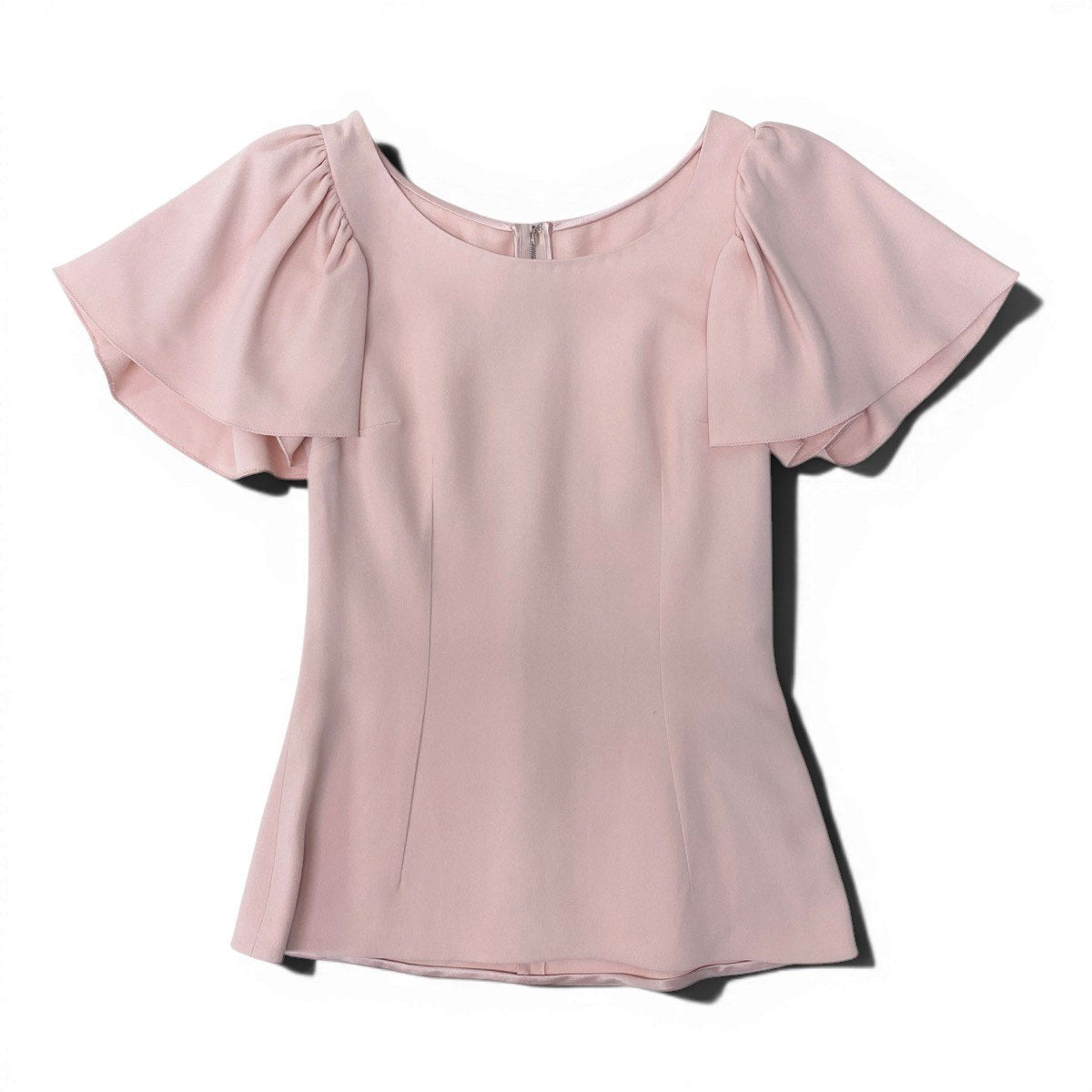 Ef26 【新品保管品】DOLCE&GABBAN ドルチェアンドガッパーナ 半袖トップス ブラウス レーヨンブレンド フレアスリーブ タグ付き レディース 女性用 F73U9T 36 ピンクu02t
