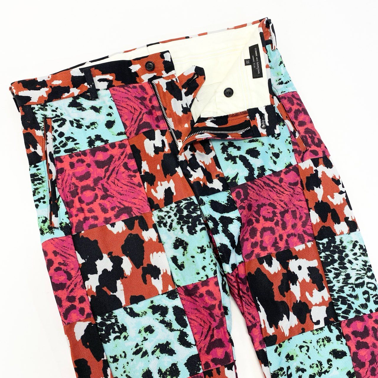 Aa28 COMME des GARCONS HOMME PLUS コムデギャルソンオムプリュス 日本製 クレイジーパターン パッチワークデザイン 総柄プリント パンツ ボトムス AD2020 PF-P006 XS マルチカラー メンズo07t