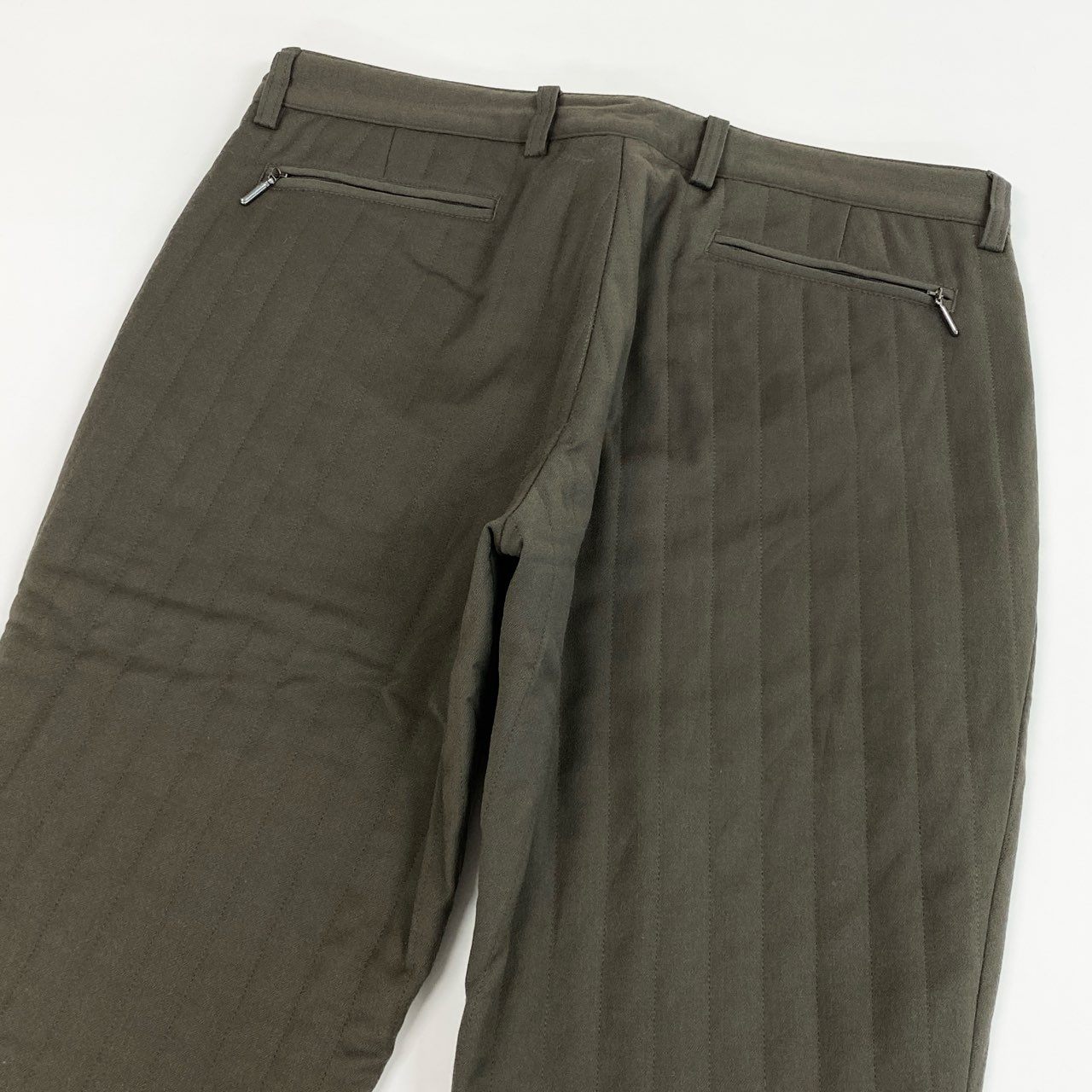 67j6 EMIRIO ARMANI エンポリオアルマーニ イタリア製 2007年 00`s TECNO LINE キルティングパンツ 中綿 スラックスパンツ ボトムス 50 カーキu02t