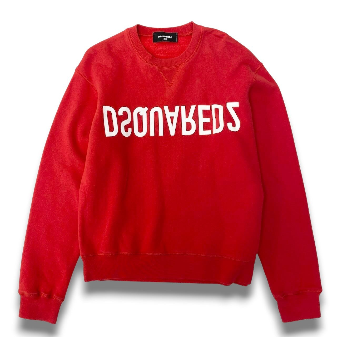 52c10 DSQUARED2 ディースクエアード ロゴプリント スウェット トレーナー サイズXXS レッド メンズ 男性用 トップスk02i