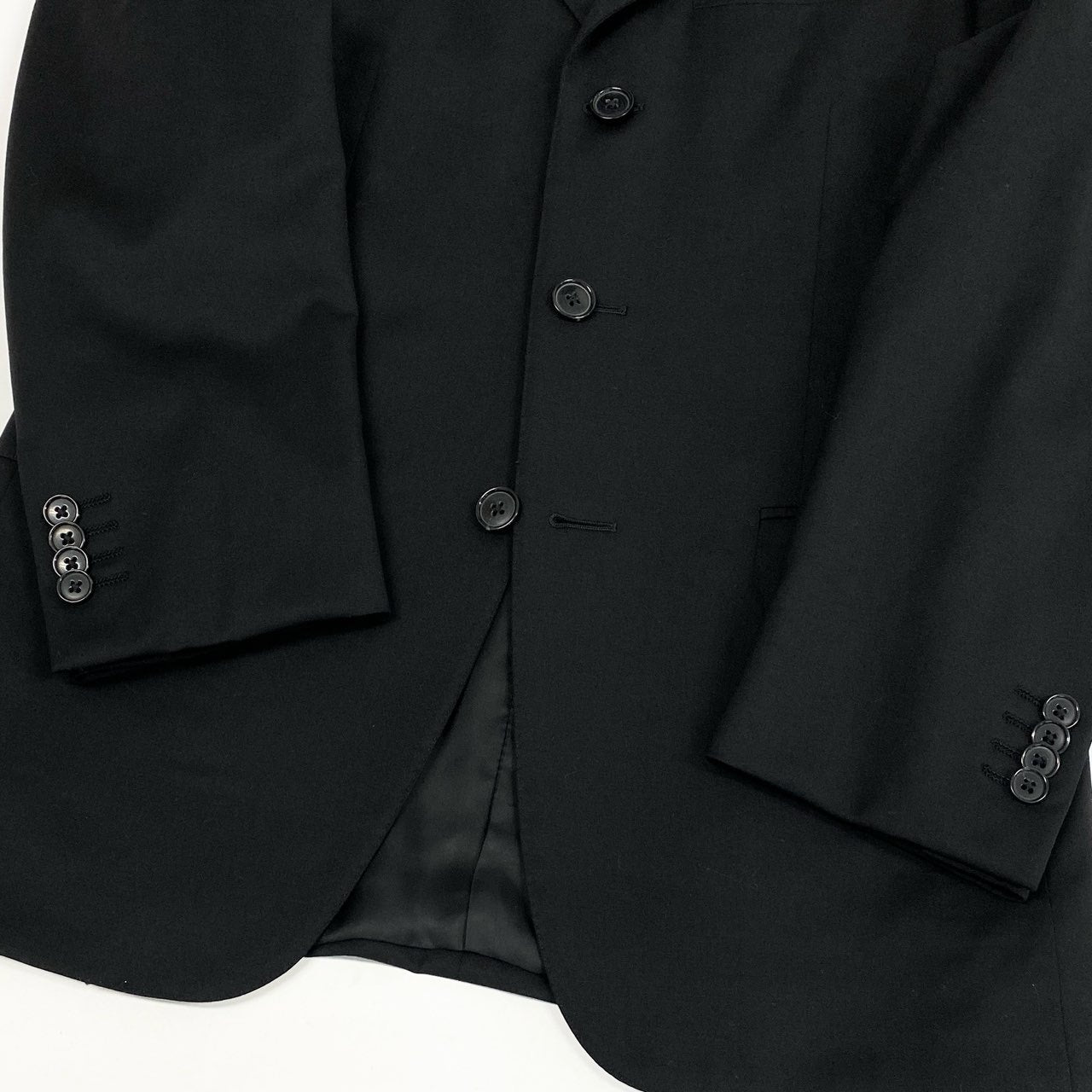 86l20 Ermenegildo Zegna エルメネジルドゼニア スーツセットアップ テーラージャケット スラックス 44サイズ ブラック メンズk02i