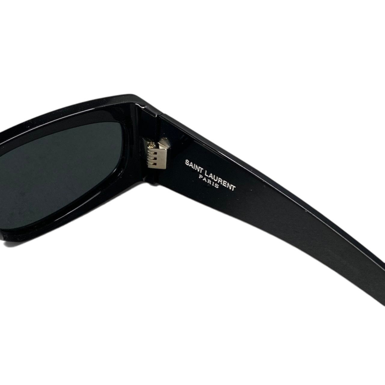h12【極美品】SAINTLAURENT レクタンギュラーサングラス YSLロゴ SL M140/F 56□18-130 M ブラック アセテート ナイロン レディース 女性用k02i