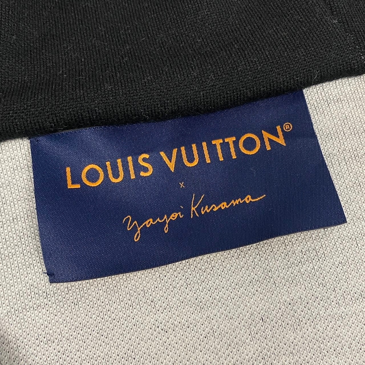 Id2 《極美品》 LOUIS VUITTON ルイヴィトン × 草間彌生 サイケデリックフラワー ウールニットパーカー Psychedelic Flour Wool Knit Parka サイズL ブラック Yayoi Kusamat18r