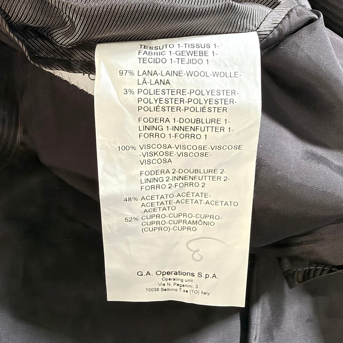 62j29 【美品】 ARMANI COLLEZIONI アルマーニコレツィオーネ GIORGIO セットアップスーツ シングル 2B ストライプ柄 サイズ50 ダークブラウン メンズ 紳士服u02t