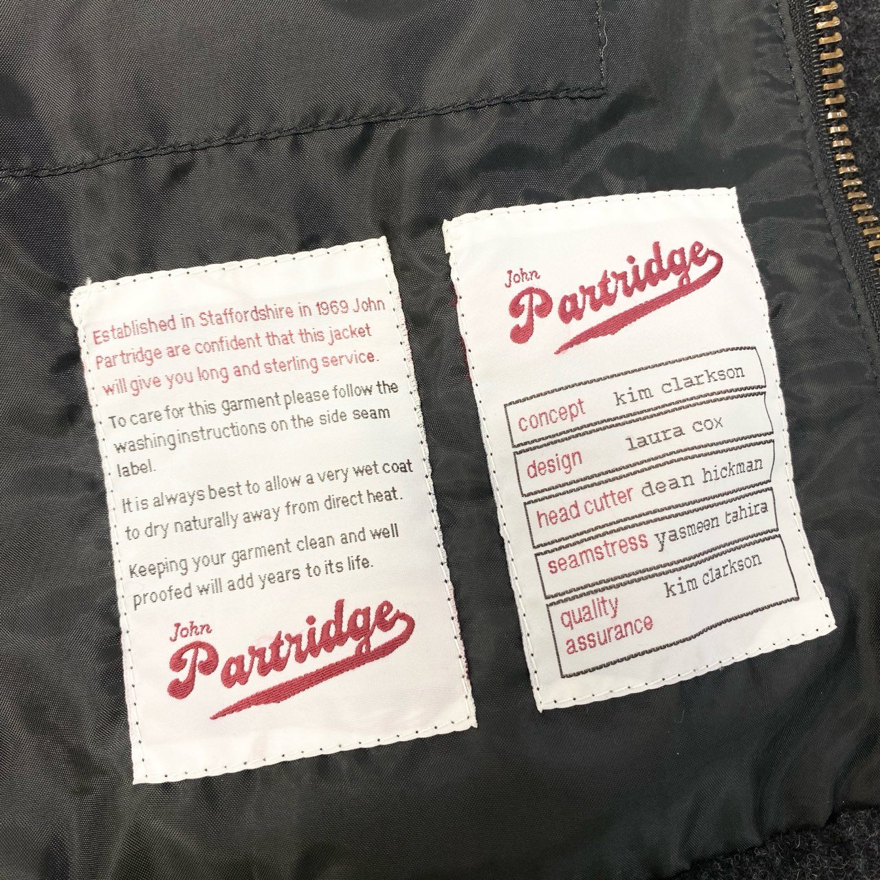 17c7 John Partridges ジョンパートリッジ レザー切替 クロップドウールジャケット ウールショートジャケット サイズS グレー メンズ アウターk02i