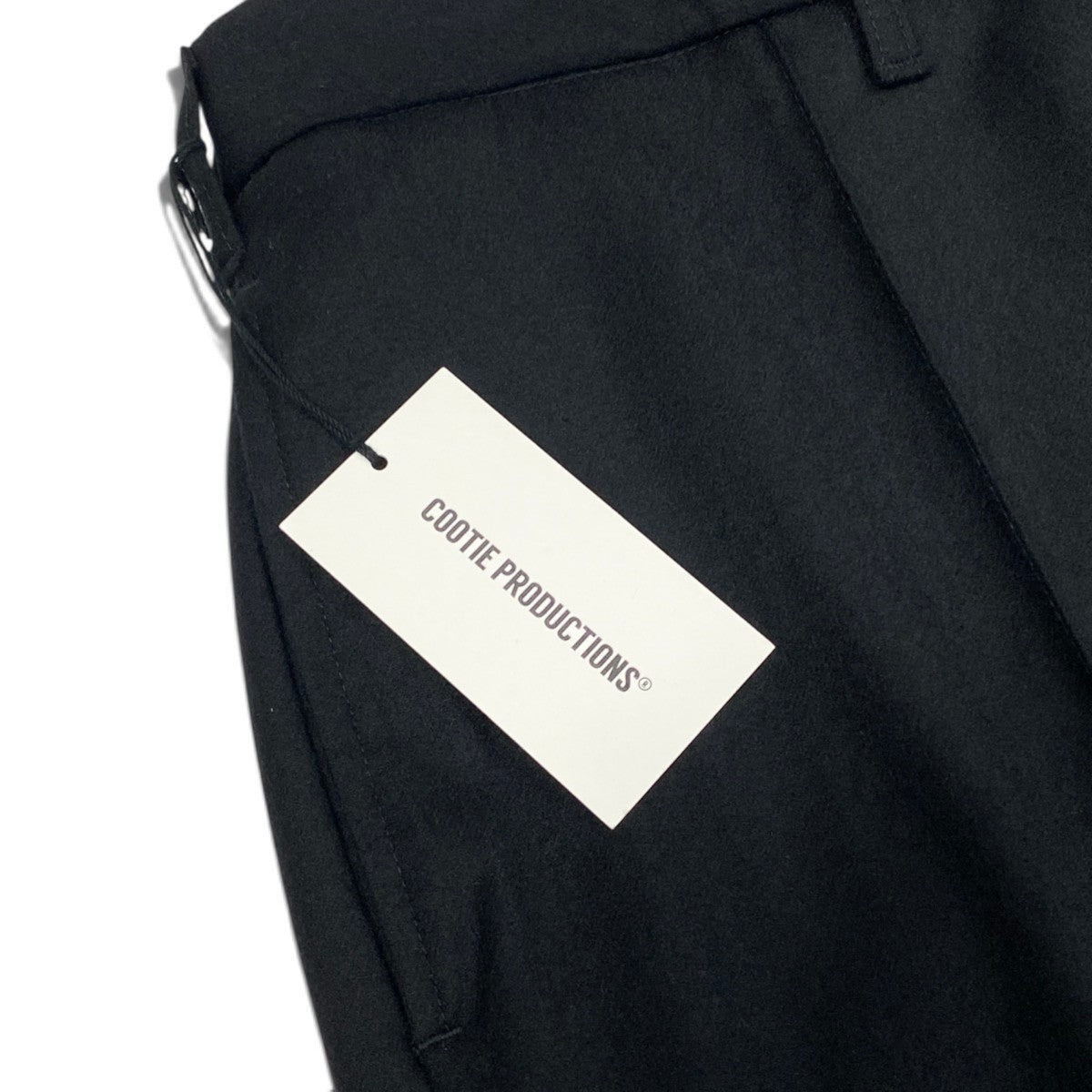 16i30 【新品保管品】COOTIE PRODUCTIONS クーティープロダクションズ 24AW イージートラウザー ボトムパンツ カシミヤ混 Lサイズ ブラック メンズ 男性用u02t